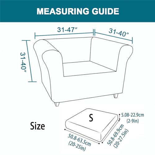 Chesterfield Cover Elastic Couch Slipcover Living Room Sofa Covers Soft and Fashionable Universal Non-Slip (New Gray,Loveseat +M cushion)