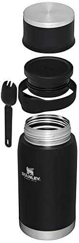 Stanley Adventure To Go Insulated Food Jar with Cup Lid and Spork - 24oz - Stainless Steel Insulated Food Container - BPA-Free and Dishwasher Safe
