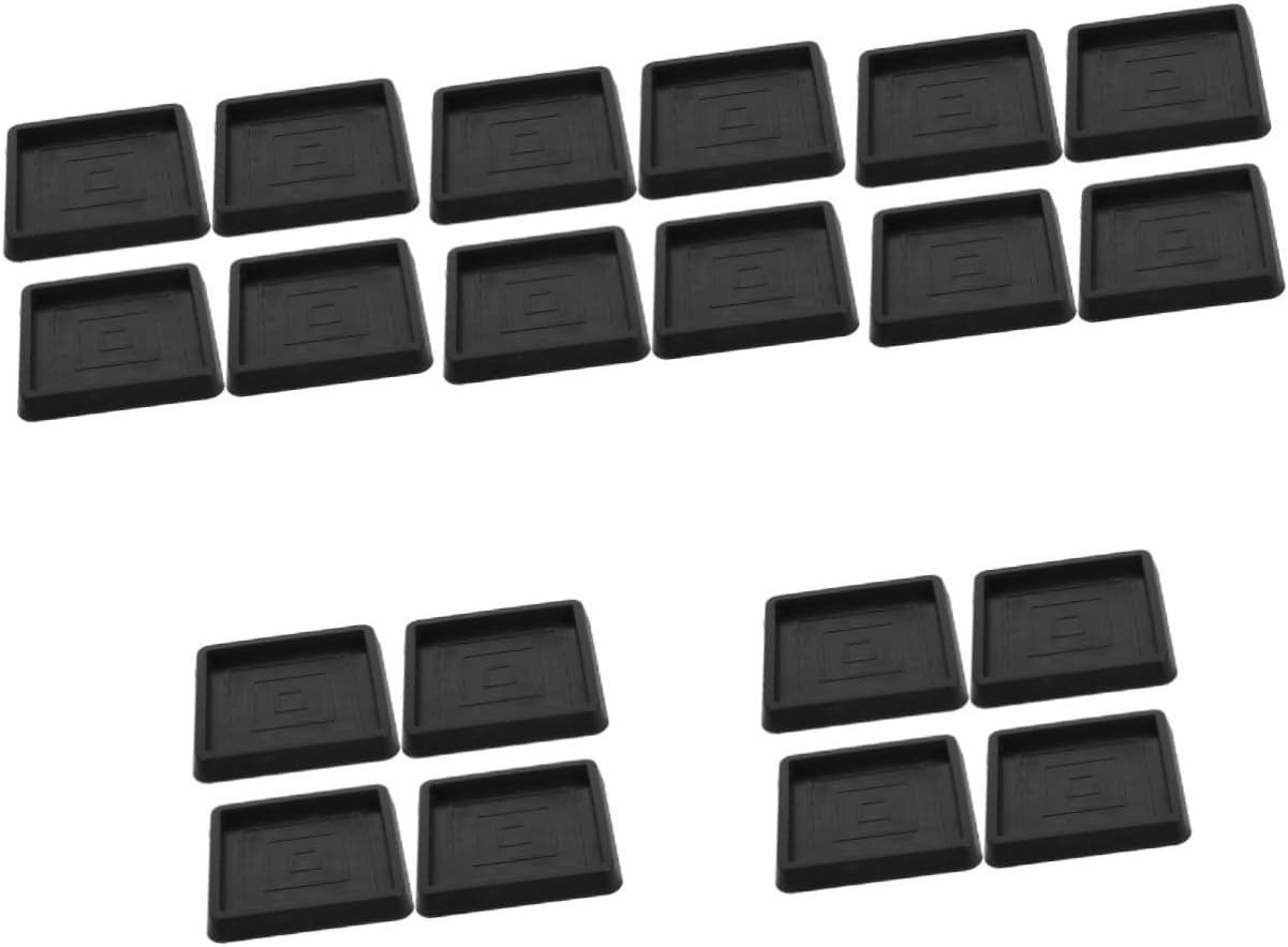 Veemoon 20 Pcs Furniture Mat Small Furniture Coasters Non-Slip Couch Stoppers Bed Accessories Rubber Furniture Leg Pads Bed Supplies Furniture Coasters Stopper Household Furniture Coasters