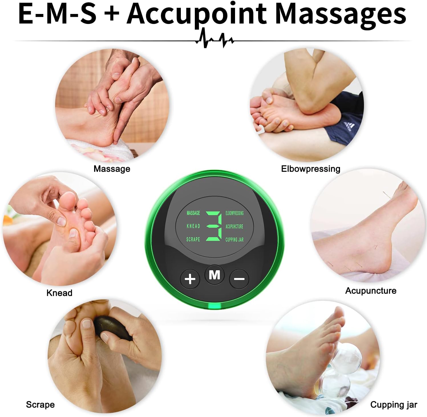Ems Foot Stimulator Massager Mat - Electric Feet Massager Pad Legs Circulation Sore Relief Acupressure Acupuncture Device Anti Fatigue Feet Relaxation Machine for Women Men
