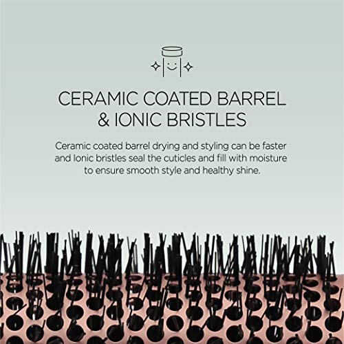 Round Brush (1.3 Inch), Cut Drying Time,Self-Standing Round Quick Styling Brush, Great Blowout, Ceramic Coated/Ionic Thermal Barrel,Blowout Volume, Wave Styler