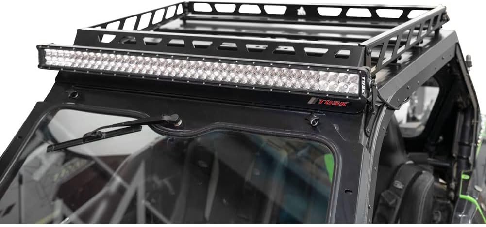 Tusk UTV Adventure Roof Rack Rack w/Profile Roof and V2 40 inch LT. Bar for Kawasaki Teryx KRX 1000 2020-2022