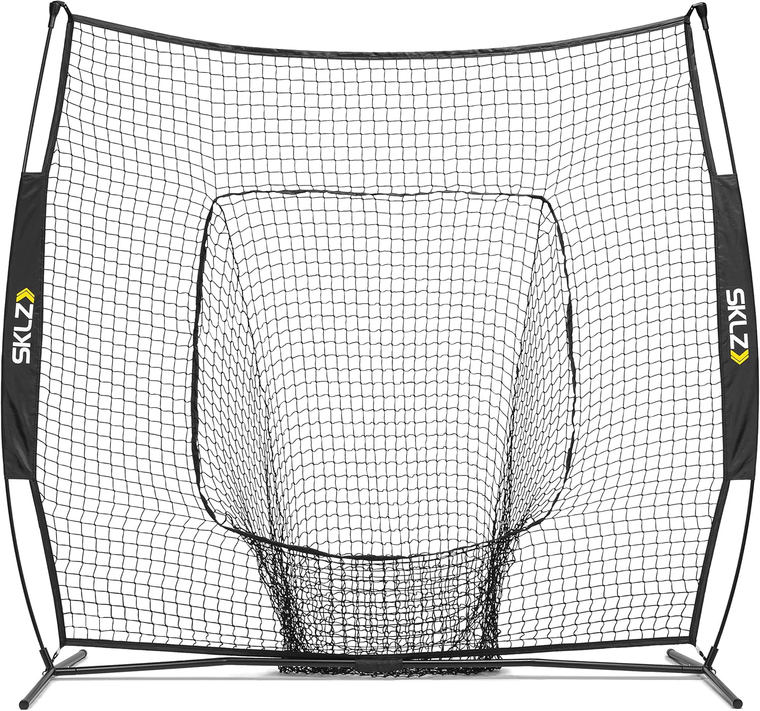 SKLZ Portable Baseball and Softball Hitting Net with Vault, Black, 7 x 7 feet