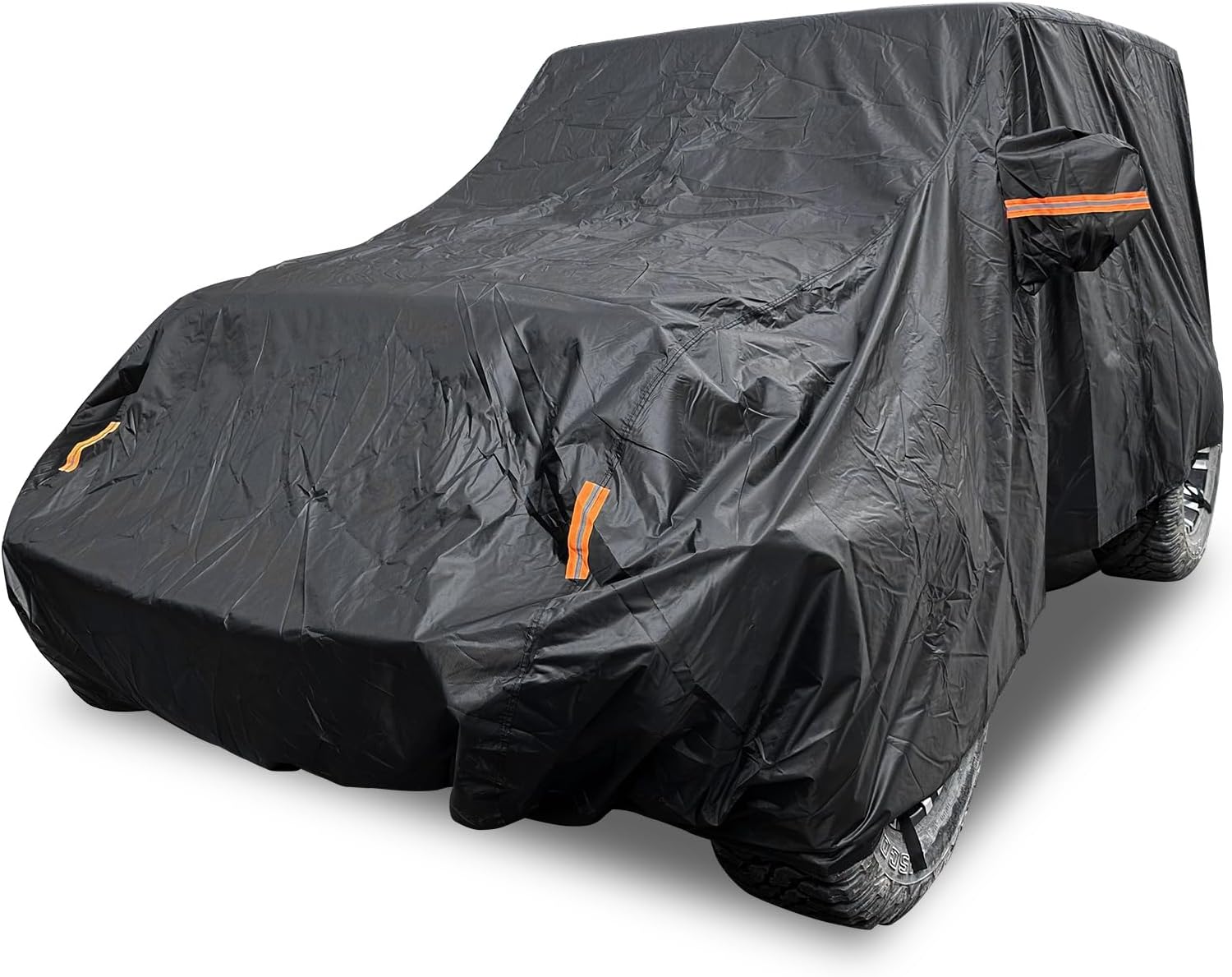 Winunite Waterproof Car Cover Compatible with Jeep Wrangler CJ YJ TJ JK JL 2 Door 1965-2023 All Weather Custom-fit Snow Rain Dust car Covers with Zipper Door
