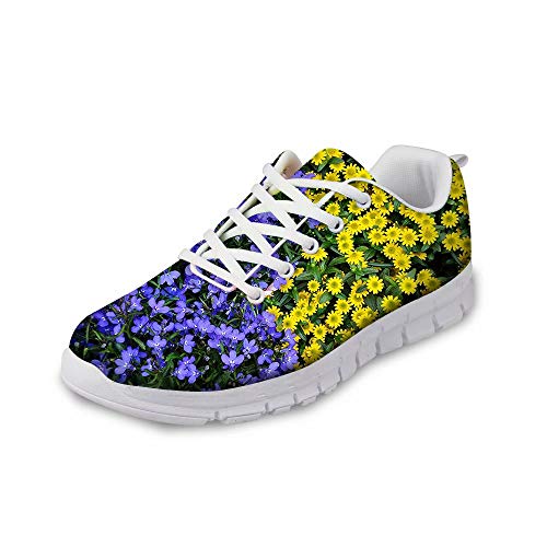 FOR U DESIGNS Vintage Rose Floral Print Women's Fashion Sneaker Comfortable Walking Running Shoes