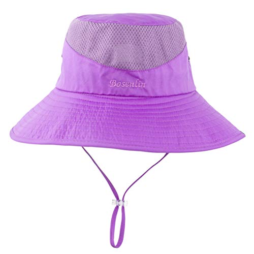 Women's Summer Sun Outdoor UV Protection Foldable Mesh Wide Brim Beach Fishing Bucket Hat