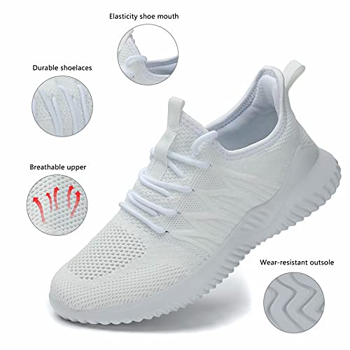 Women's Ladies Tennis Shoes Running Walking Sneakers Work Casual Comfor Lightweight Non-Slip Gym Trainers