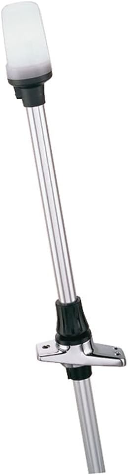 Perko 1611DP3CHR Telescoping White All-Round Pole Light with Base - 26.5