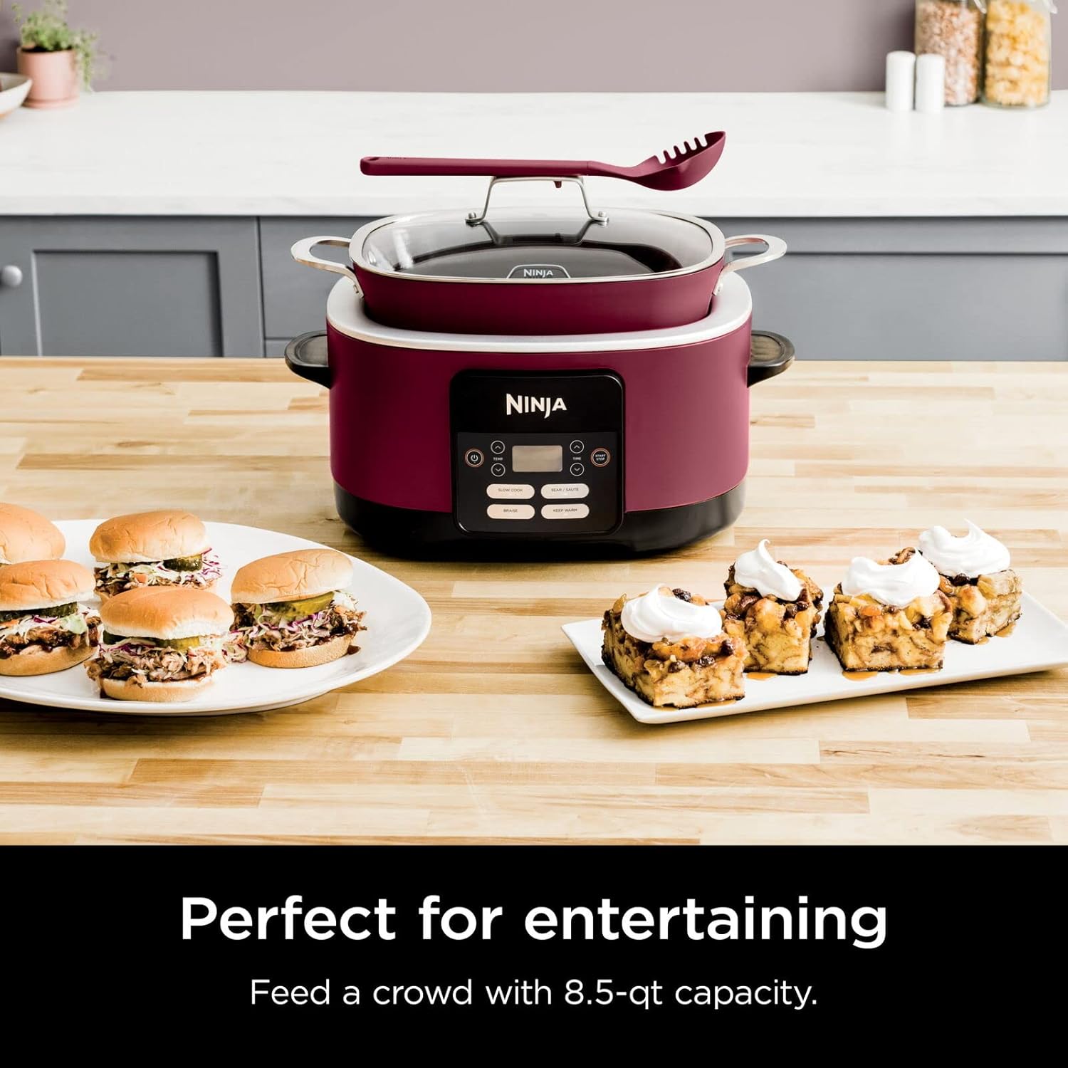 ninja foodi possible cooker 8.5qt multi-cooker, mc1000 Cherry Tarte (Renewed)