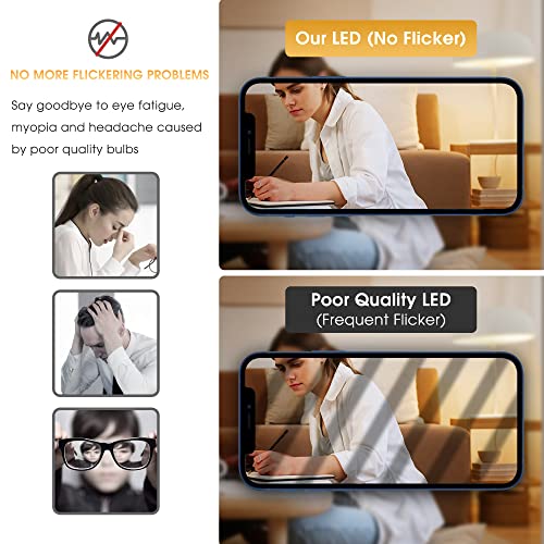 LED Light Bulbs, 𝟑 𝐖𝐚𝐲 𝐋𝐄𝐃 𝐋𝐢𝐠𝐡𝐭 𝐁𝐮𝐥𝐛𝐬 50 100 150W Equivalent, Briignite 3 Way Light Bulbs, Three Way A19 Light Bulbs E26 Medium Base, Daylight White 5000K, 600lm-1200lm-1600lm, 2Pack