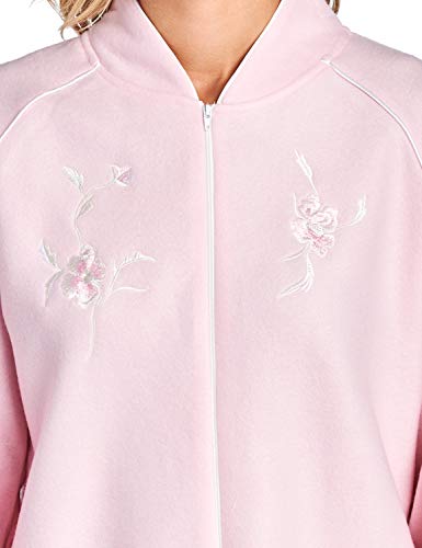 Casual Nights Women's Zip Up Front Long Fleece Robe House Dress