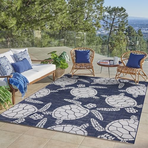 Gertmenian Indoor Outdoor Classic Flatweave Area Rug, Stain & UV Resistant Carpet, Deck, Patio, Poolside & Mudroom, 8x10 Ft Large, State Alaska Alces Alces Moose, Brown, 22325