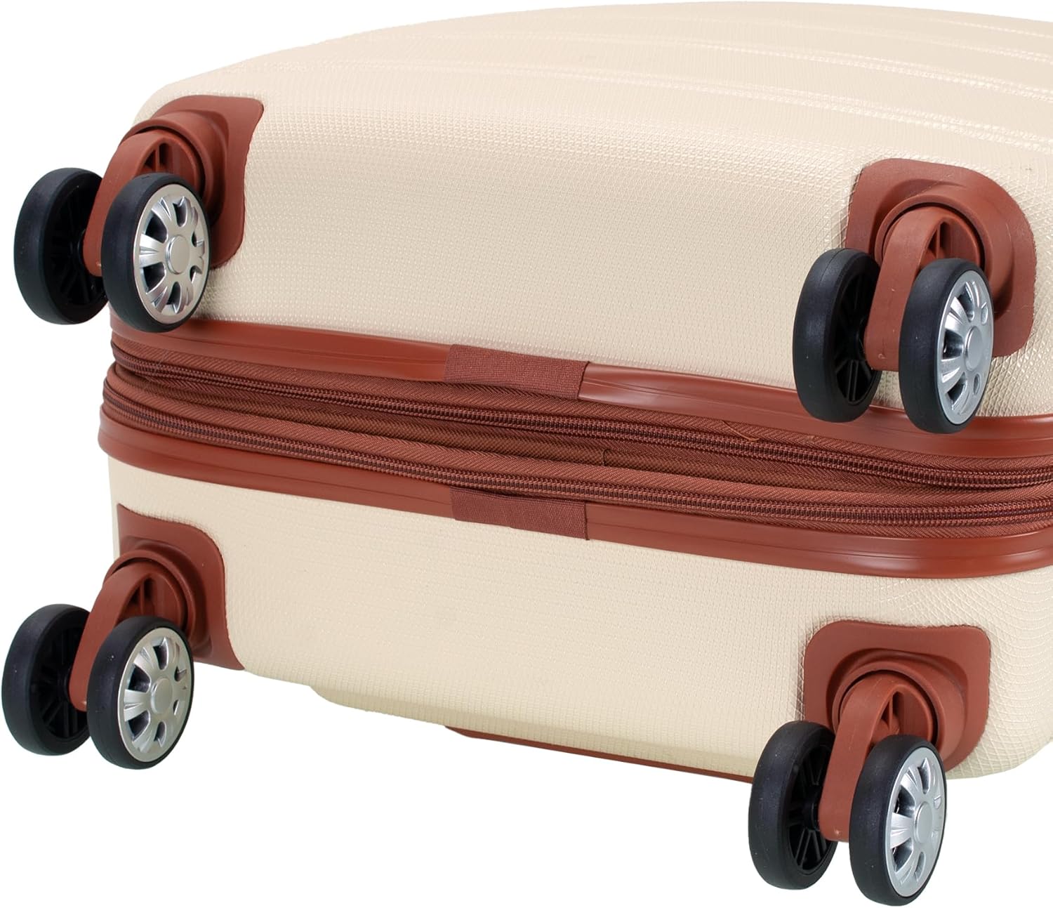 Rockland Melbourne Hardside Expandable Spinner Wheel Luggage, WHITE, Carry-On 20