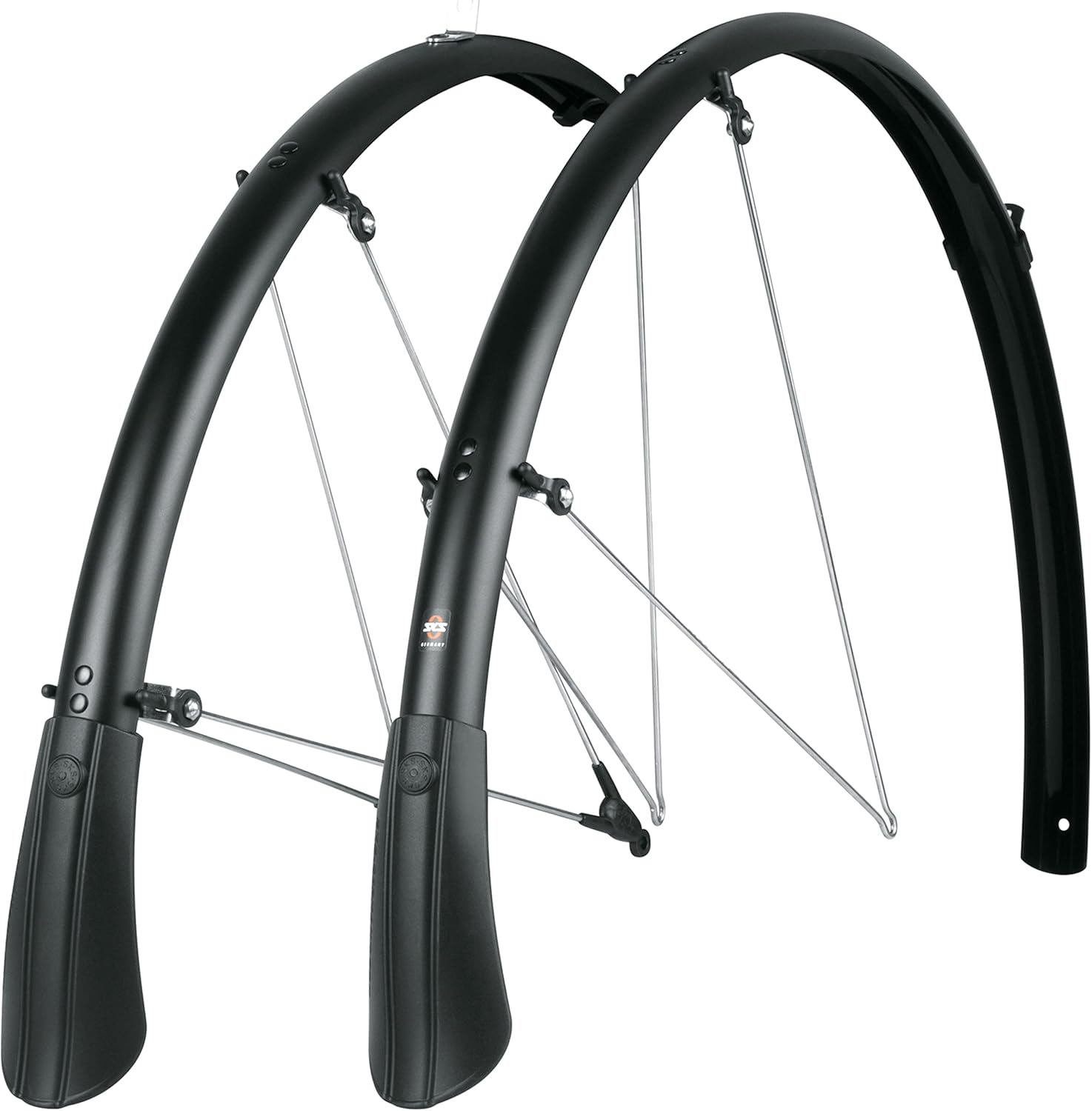 SKS Alley Cat Full Coverage Bicycle Fender Set - B35 for 700 x 20-28 (Matte Black)
