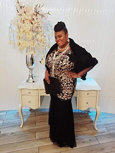 PrettyGuide Women 's 1920s Black Sequin Gatsby Maxi Long Evening Prom Dress