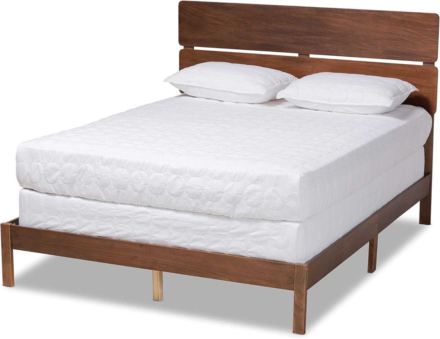Baxton Studio Beds (Box Spring Required), Queen, Walnut