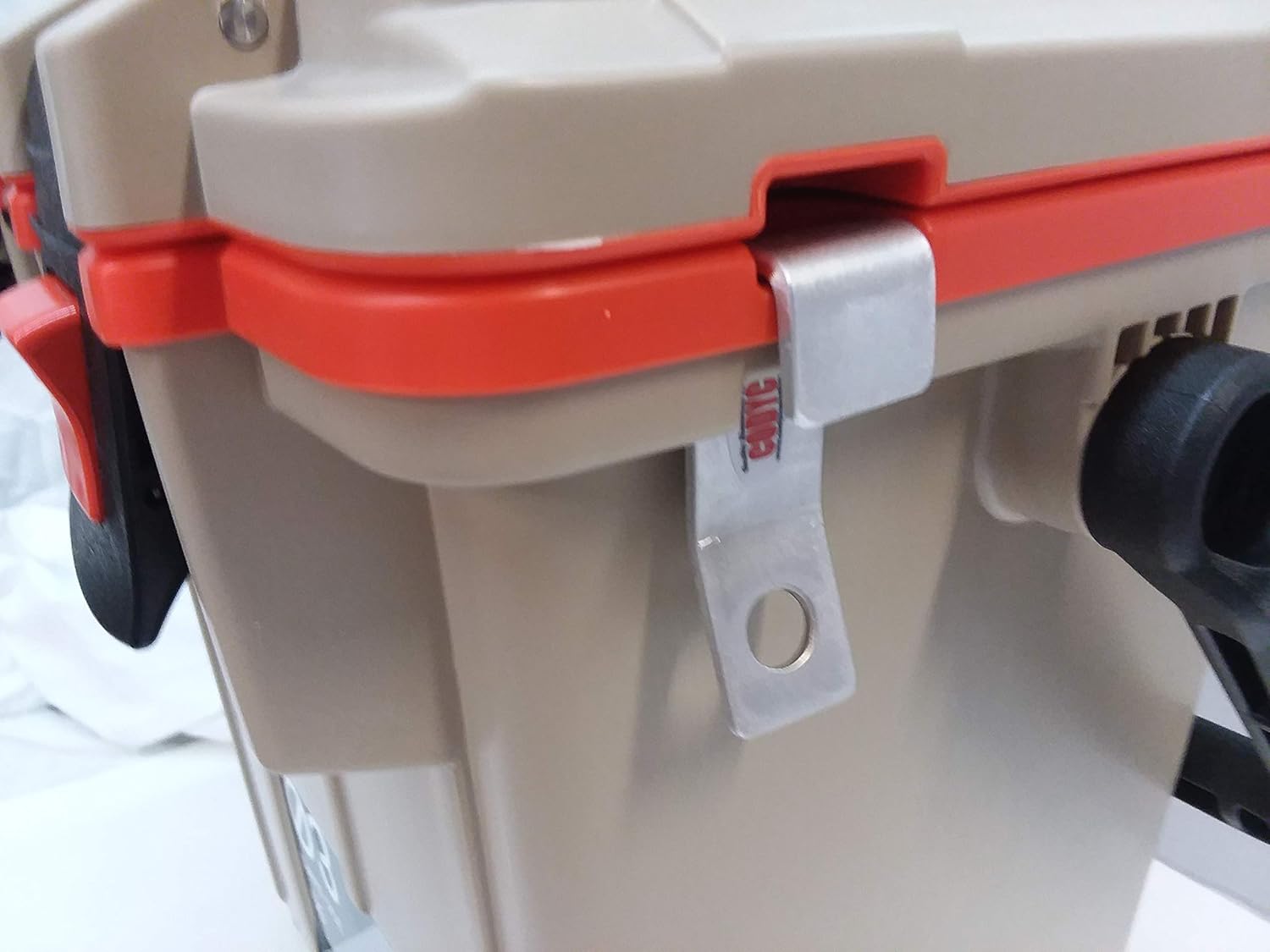 CodyCo Aluminum Security Lock Bracket for Pelican Elite Cooler Ice Chest