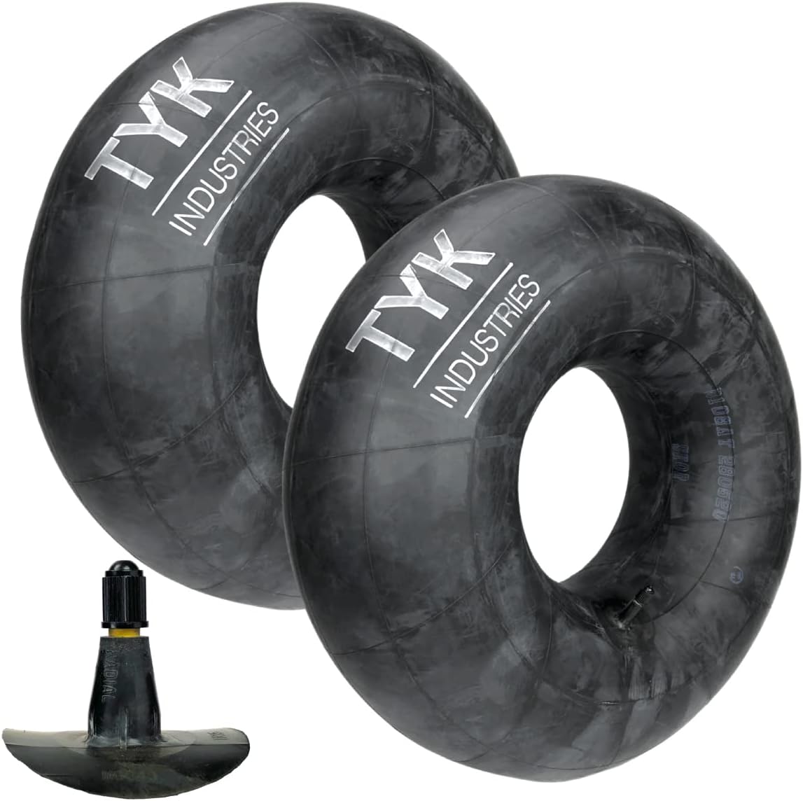 Two TYK 6.50/7.50R16, 6.50-16, 7.50-16 Farm Tractor Implement Tire Inner Tubes with TR15 Valve Stems