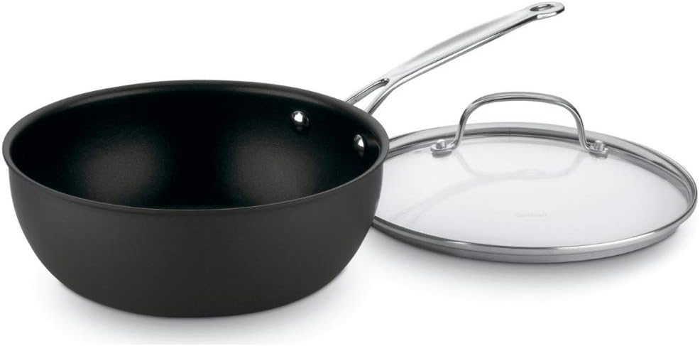 Cuisinart 635-24 Chef's Classic Nonstick Hard-Anodized 3-Quart Chef's Pan with Cover