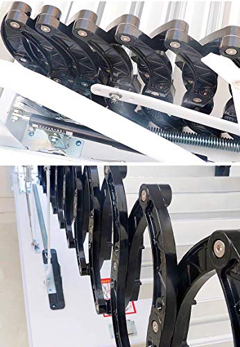 TECHTONGDA Attic Ladder Wall Mounted Attic Steps Retractable Folding Stairs Pulldown Attic Stairs with Frame Size 27.6 x 27.6inch for Loft Home(Vertical Height 3 m) (Aluminum Black)