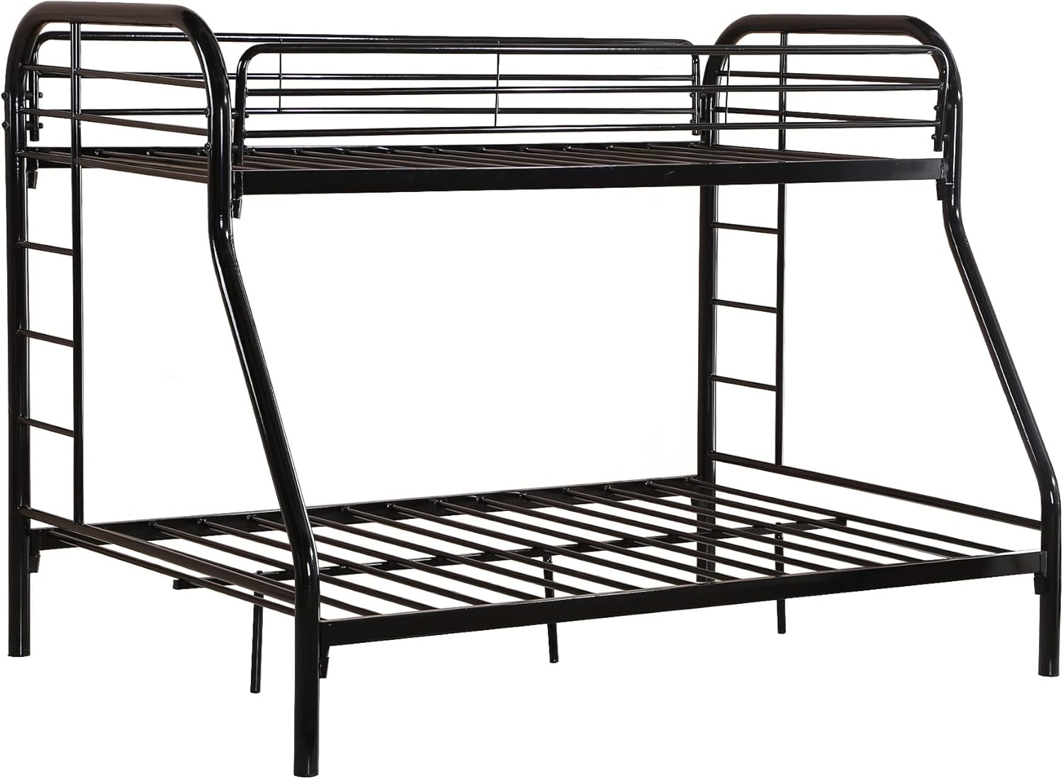 Better Home Products Oasis Twin Over Full Metal Bunk Bed in Black
