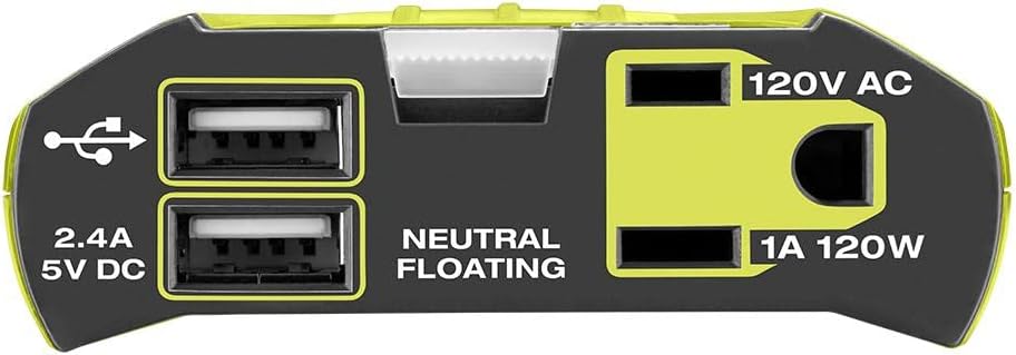 RYOBI 18V ONE+ 120 Watt Automotive Power Source/Inverter - RYI120AVNM