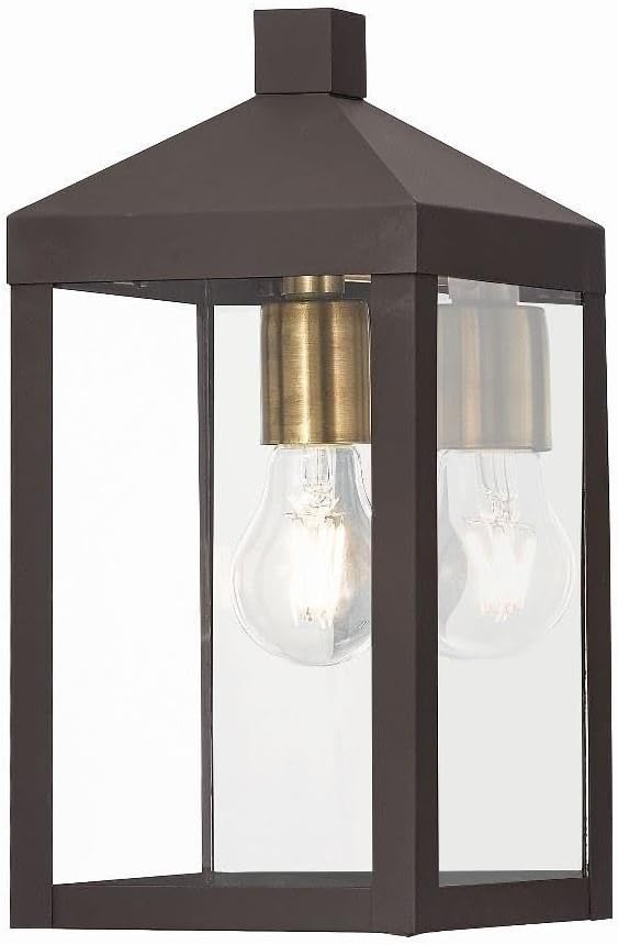 Livex Lighting 20582-07 Nyack 1 Light Outdoor Wall Lantern, Bronze