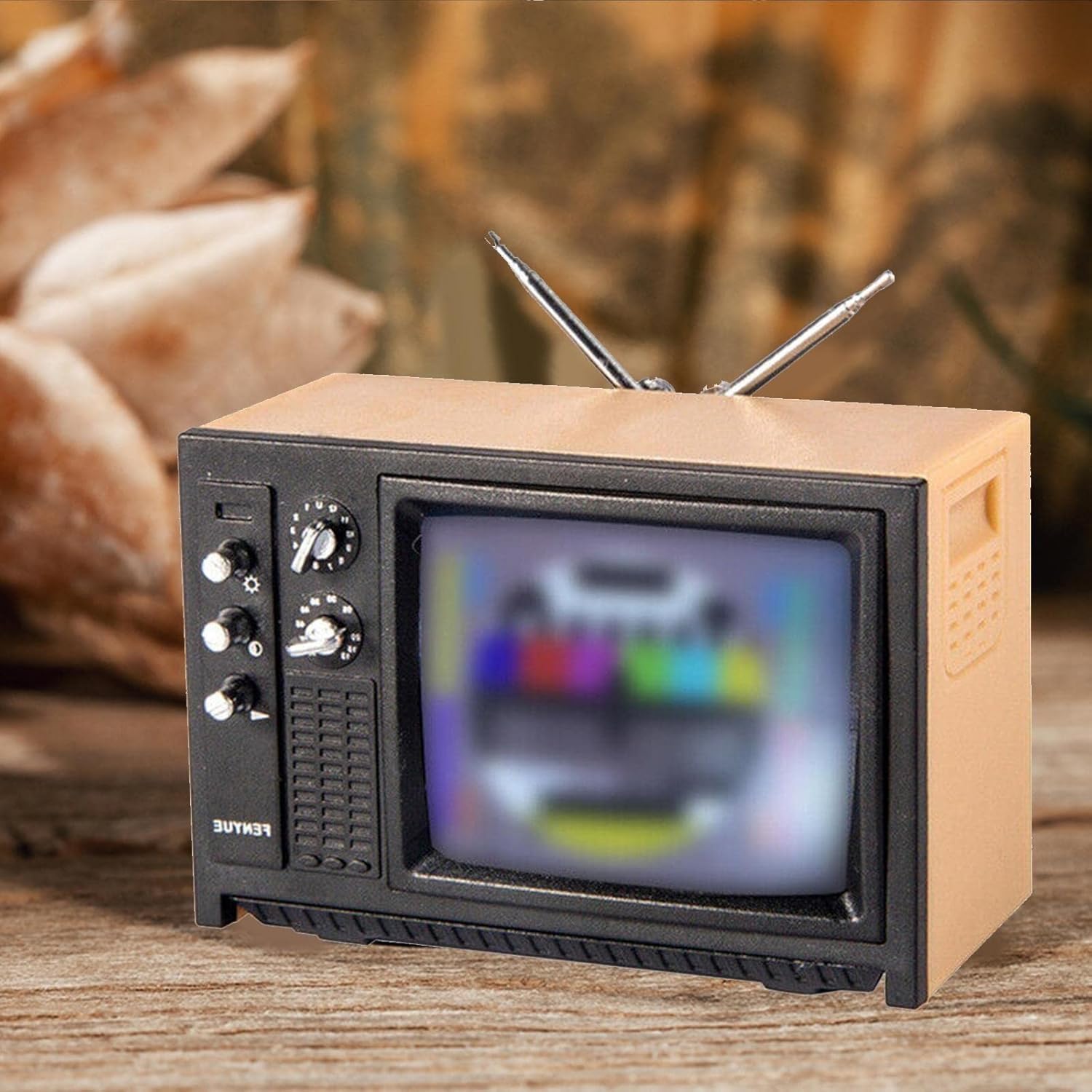1:12 Doll House Vintage Old Style Miniature Television TV with Picture Doll House Room Decor Model Bedroom Toy Furniture Living Miniture Toy