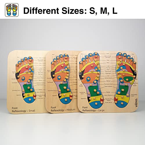 Foot Reflexology Acupressure Massager Mat - Body Stress & Heel Pain Relief Pad - Acupuncture Trigger & Feet Point Massage Tool - Accupoint Health & Wellness Therapy Plantar Fasciitis Board (L)