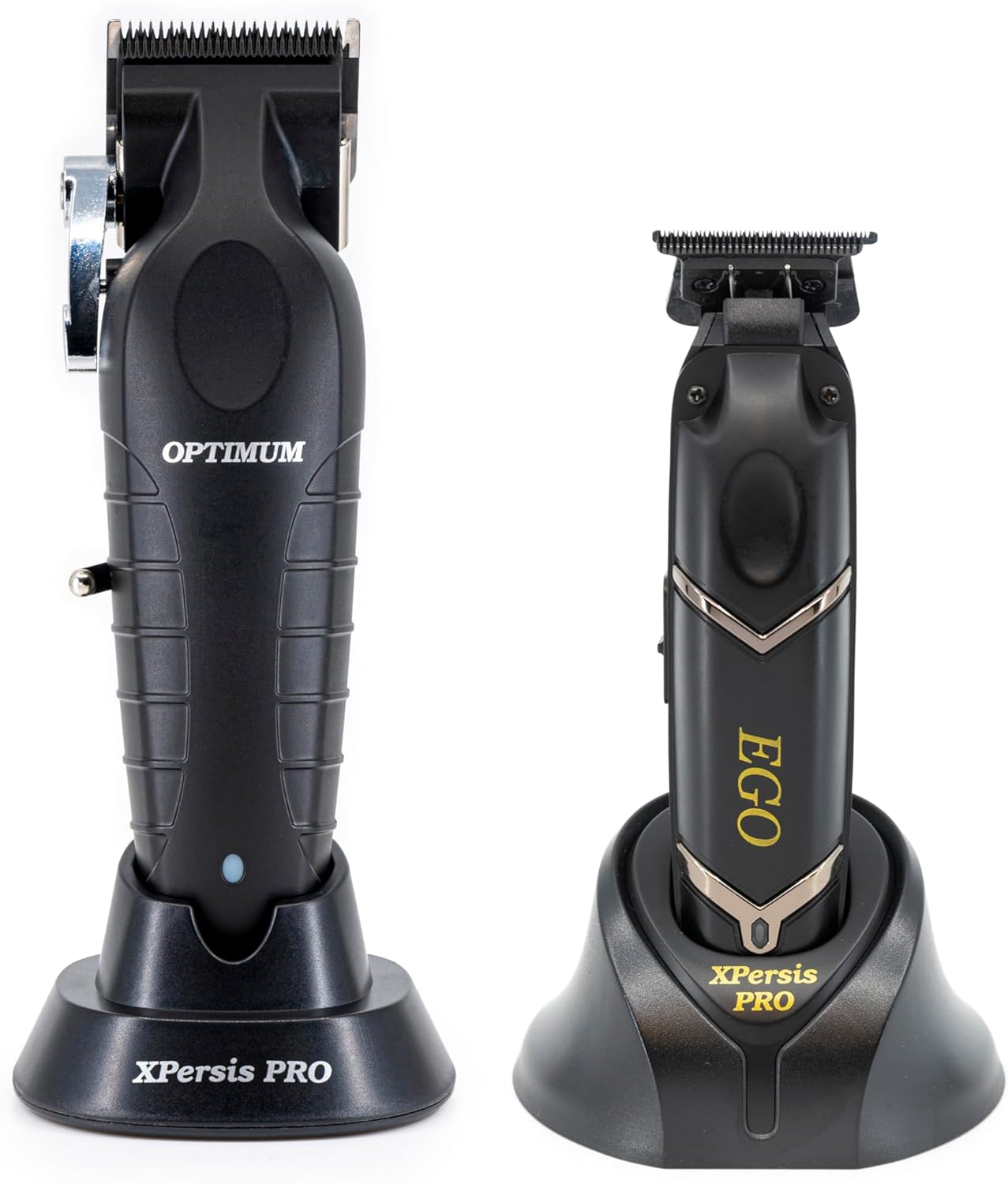 Pro Optimum Hair Clippers for Mens,Barbers Professional Cordless Hair Clippers + Cordless Hair Trimmers Ego with Charging Stand for Barbers and Professionals Brushless and DLC Blade