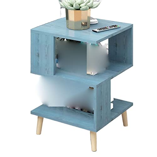 Night Stand Modern Simple Wood Bedstand Storage Organizer Bedside Sofa Side End Night Coffee Table Cupboard Cabinet Space Saving (Wood Color)