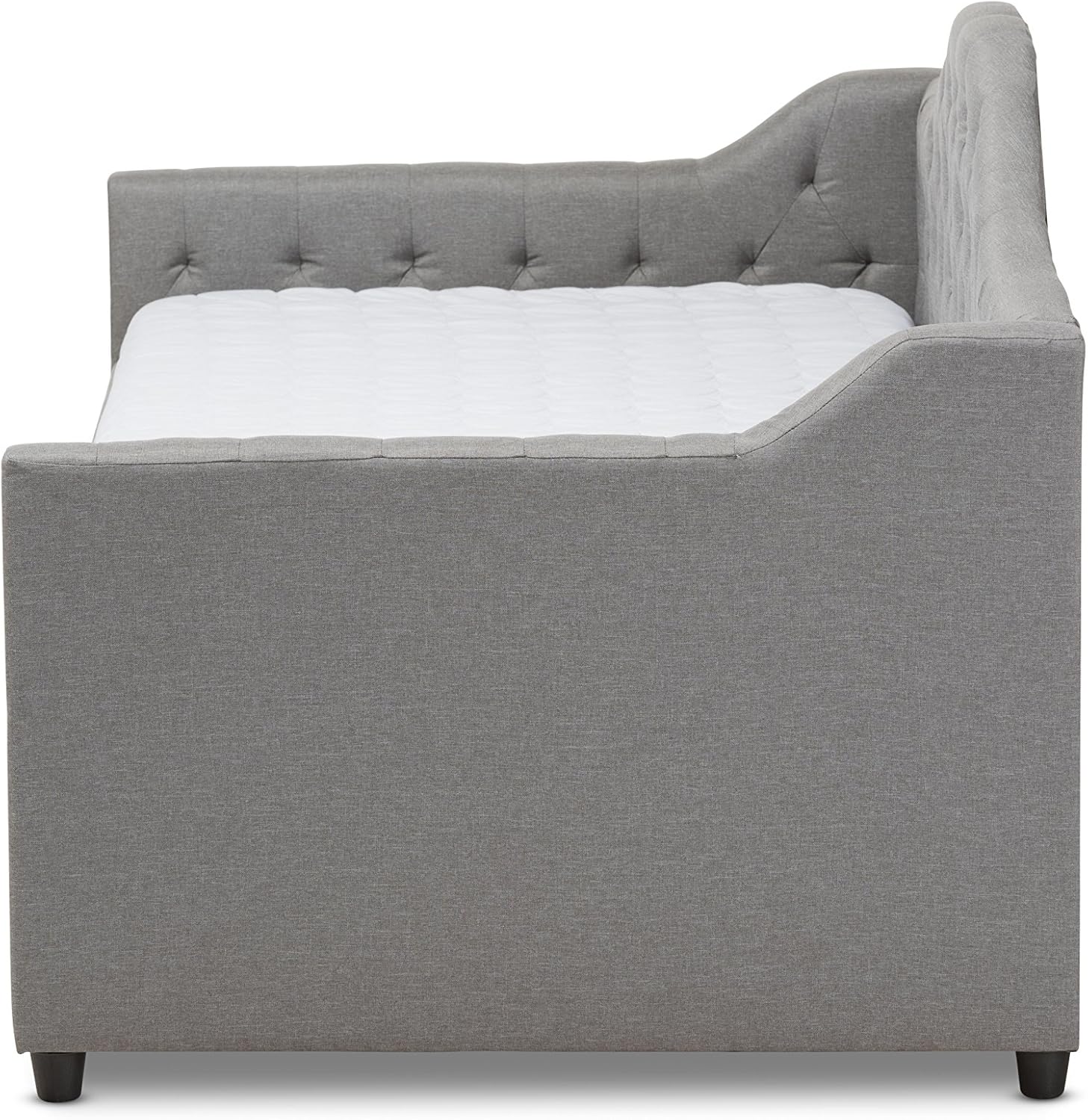 Baxton Studio Peola Modern Fabric Daybed with Trundle, Twin