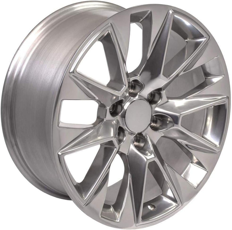 OE Wheels LLC 20 inch Rim Fits 6x139.7 Silverado Suburban Tahoe Sierra Yukon Escalade CV26 20x9 Polished Wheels Hollander: 5920