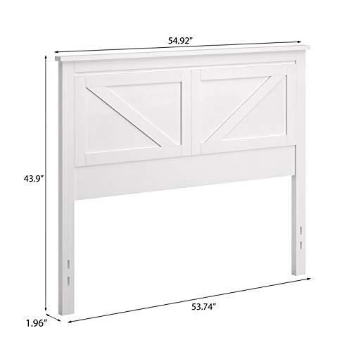 Glenwillow Home Farmhouse Style Wood Panel Headboard in Cherry - Twin Size