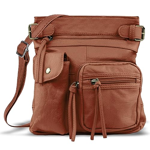 Krediz Women's Crossbody Handbags - Leather Crossbody Bags for Women, Soft & Durable Trendy Leather Purses for Women