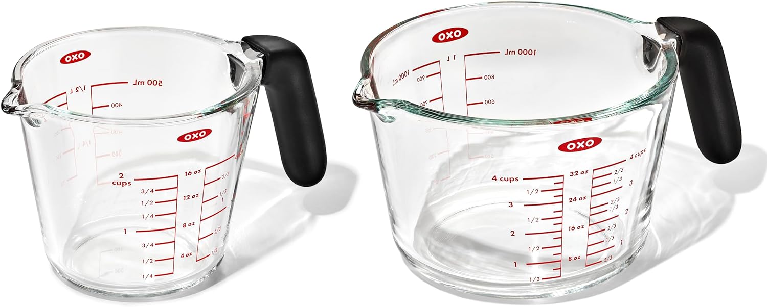 OXO Good Grips 2-Cup and 4-Cup Glass Measuring Cup Set
