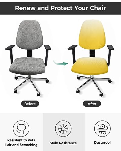 Office Chair Cover Classic Old-Fashioned Polka Dots Desk Chair Cover Stretch Elastic Universal Computer Chair Covers Gradient Stretch Rotating Chair Slipcovers Protectors