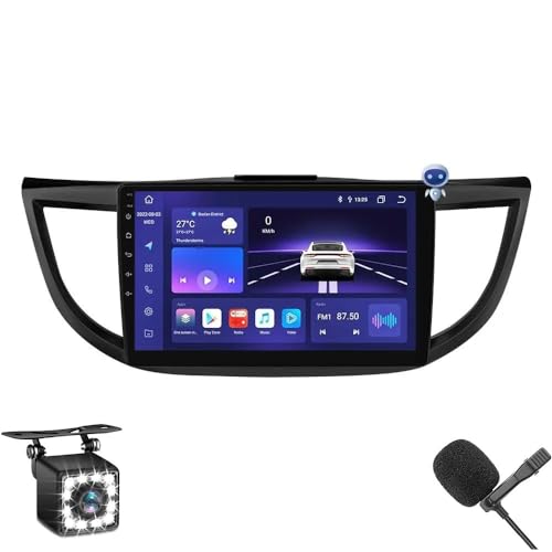 Car Radio Stereo for Honda CRV 2012 2013 2014 2015 2016, Built in Apple Carplay Andriod Auto 1280 * 720 HD Touch Screen Radio Support Bluetooth WiFi GPS Navigation Steering Wheel Control