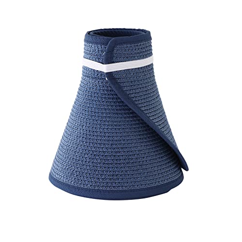 Home Prefer Women's Straw Sun Hat UPF50+ Wide Brim Beach Hat Roll Up Sun Visor