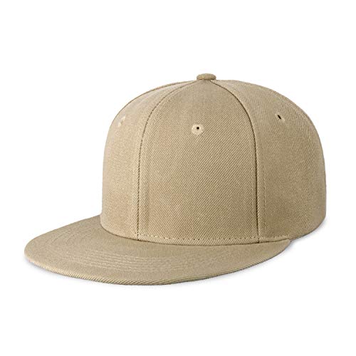 CHOK.LIDS Flat Bill Visor Classic Snapback Hat Blank Adjustable Brim High Top End Trendy Color Style Plain Tone Baseball Cap