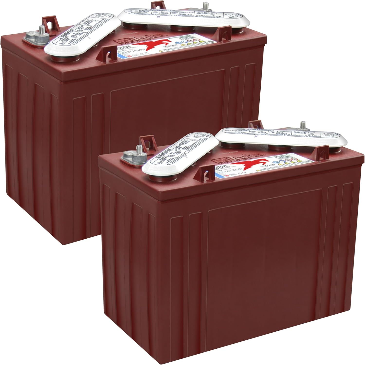Trojan T-1275 12V 150Ah Flooded Lead Acid GC12 Deep Cycle Battery x2