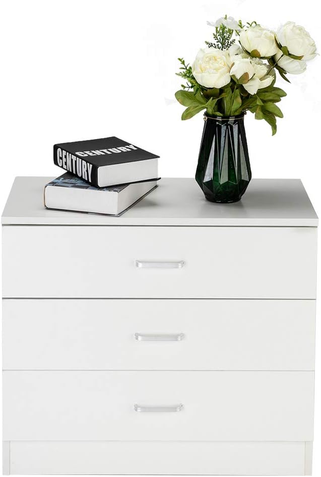Nightstand Modern Simple 3 Drawer Dresser Locker Simple Simple and Practical End Table Bedside Furniture Dressing Table White 25.98 x 13 x 22.05