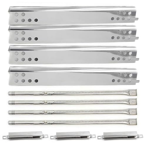 Hongso Repair Kit Replacement for Charbroil Performance 475 4 Burner 463347017, 463361017, 463673017, 463376018P2, Liquid Propane, Heat Plates g470-0004-w1, Burners, Adjustable Carryover Tubes