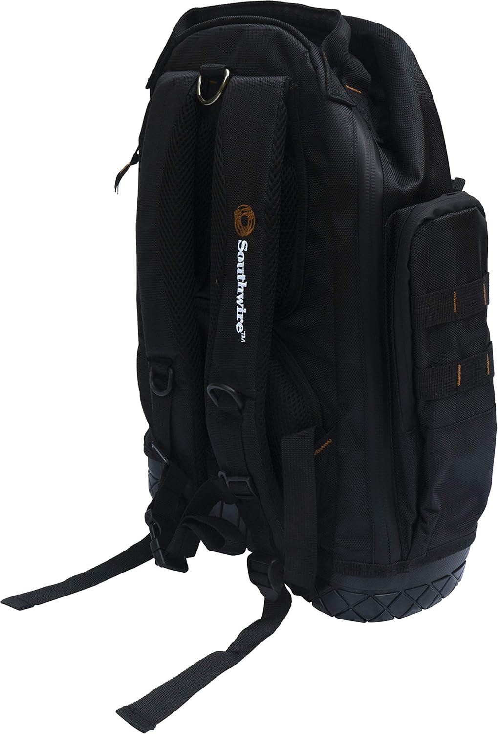 Southwire PROBAGBP Rugged Pro Tool Backpack with Heavy Duty Molded Base, Chest and Padded Shoulder Straps, 28 Pockets, 3 Zippered Pouches, 29 Tool Loops