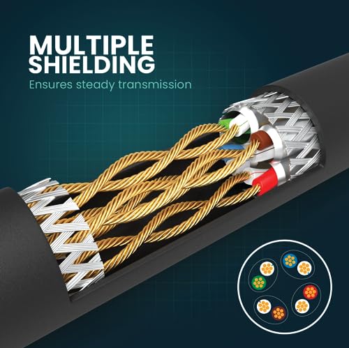 LINKUP - [Tested with Versiv CableAnalyzer Cat7 Ethernet Cable -35 FT (1 Pack) 10G Double Shielded RJ45 S/FTP | Network Internet LAN Switch Router Game | High-Speed | 26AWG White