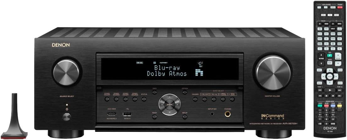 Denon AVR-X6700H 8K Ultra HD 11.2 Channel (140Watt X 11) AV Receiver - 3D Audio & Video with IMAX Enhanced, Built for Gaming, Music Streaming, Alexa + HEOS