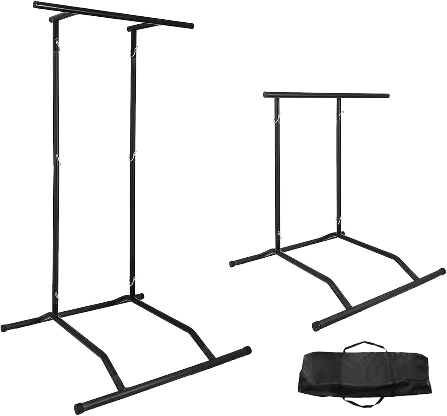 BotaBay Pull Up Bar Free Standing Dip Station 220lbs Gym Bar Pull up Station Power Tower Chin Up Fitness Strength W/Bag Pull up bar Power Tower for Home Gym