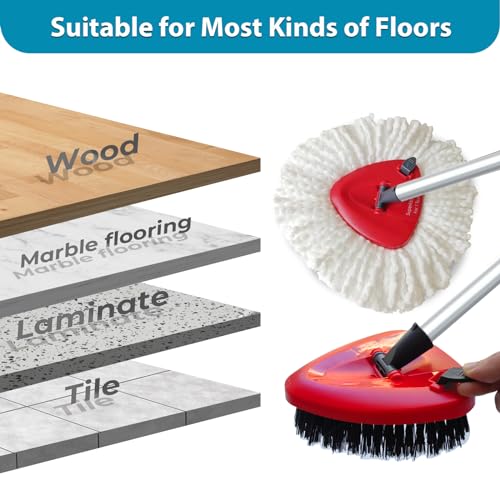 4 Pack Spin Mop Replacement Head Compatible with EasyWring 1 Tank Microfiber, 30-58