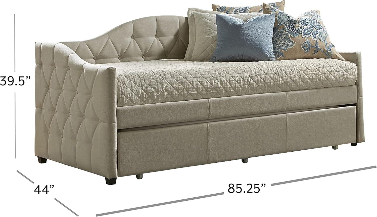 Hillsdale Furniture Jamie Daybed with Trundle, Cream
