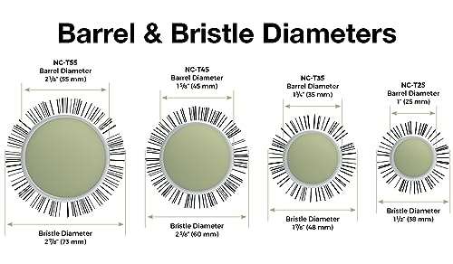 Olivia Garden NewCycle Round Thermal Hair Brush (not electrical) with ceramic barrel, ionic technology and made from 100% recycled material (except bristles)